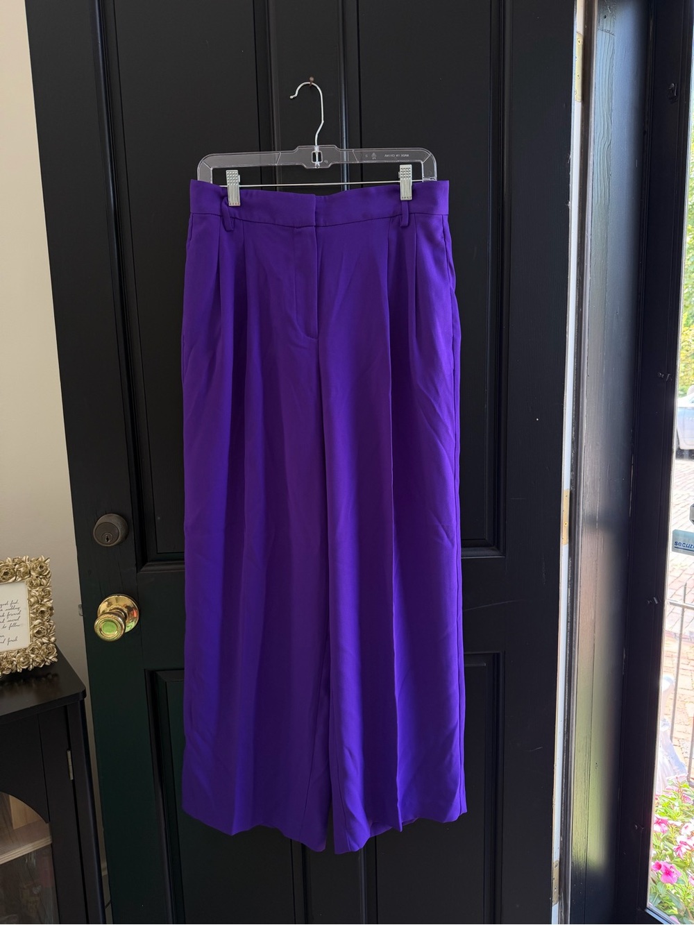 Ann Taylor Wide-Leg Purple Trousers